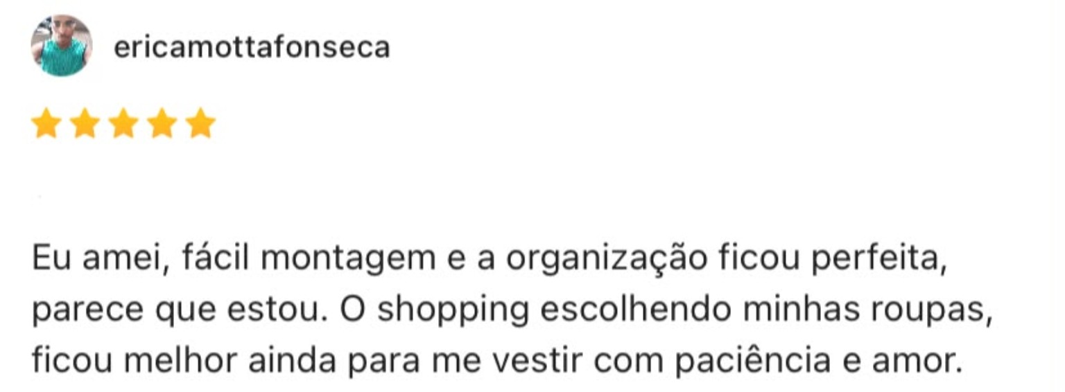 Avaliação real do Guarda-Roupa Portátil: ericamottafonseca — montagem e organização