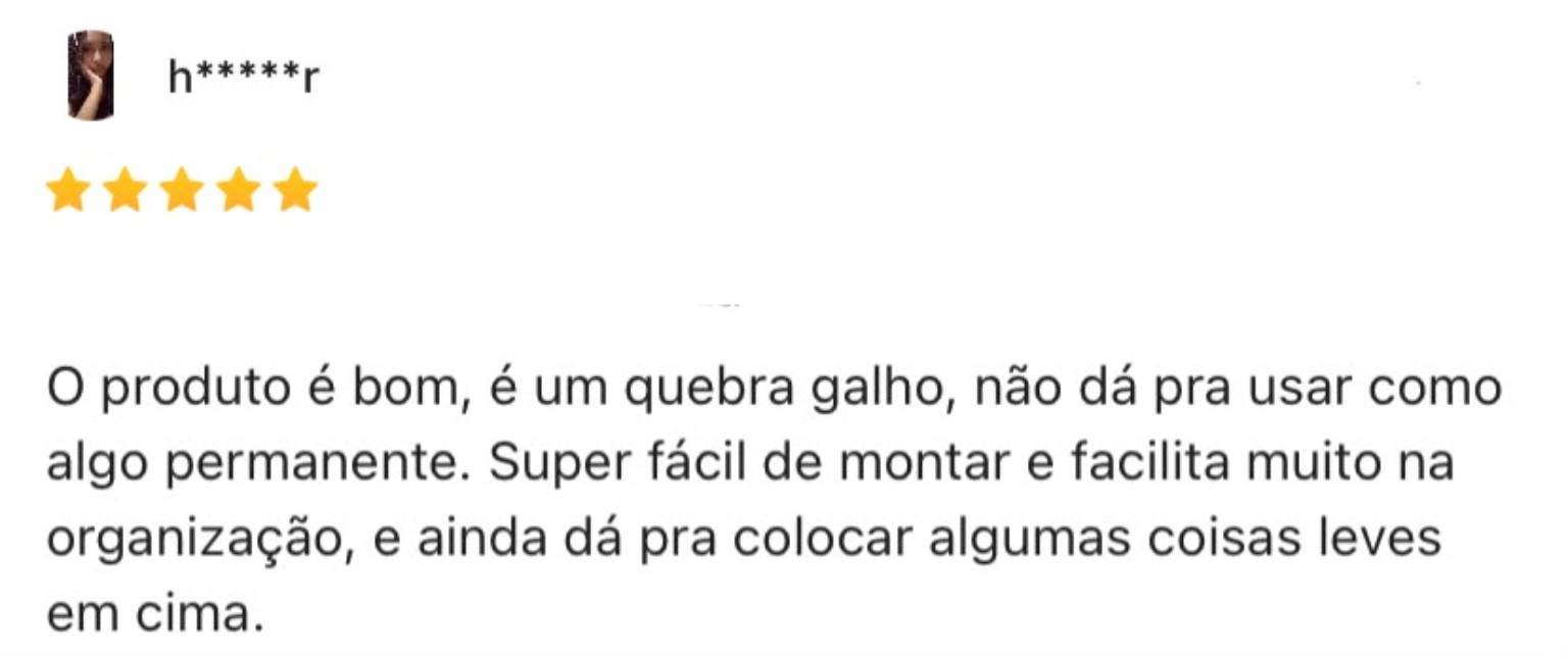 Avaliação real do Guarda-Roupa Portátil: h*****r — montagem fácil e organização